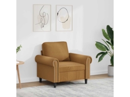 Poltrona de Sala de Descanso 60 cm Veludo Amarelo HARLANV1