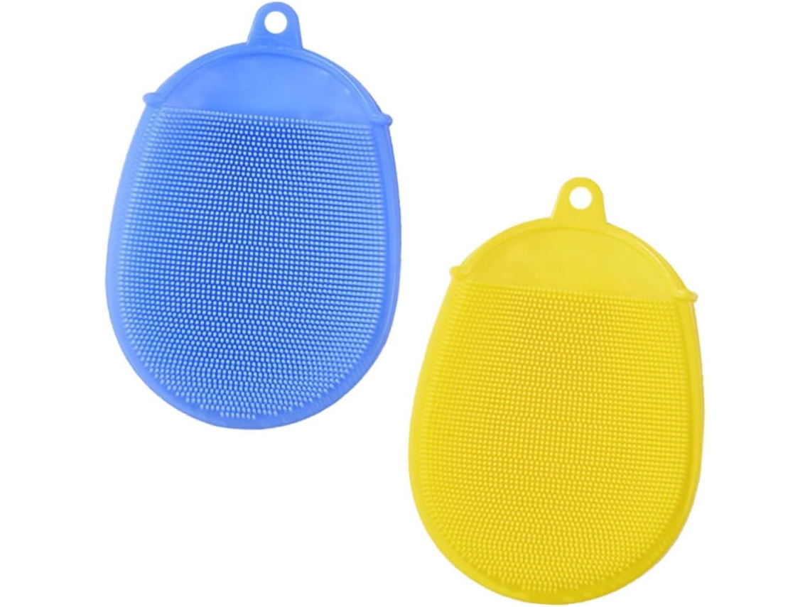 Conjunto De 2 Escovas Banho Healeved Para Bebês E Crianças Pequenas, Escovas De Silicone Esfoliantes Para Uso Em Spas E