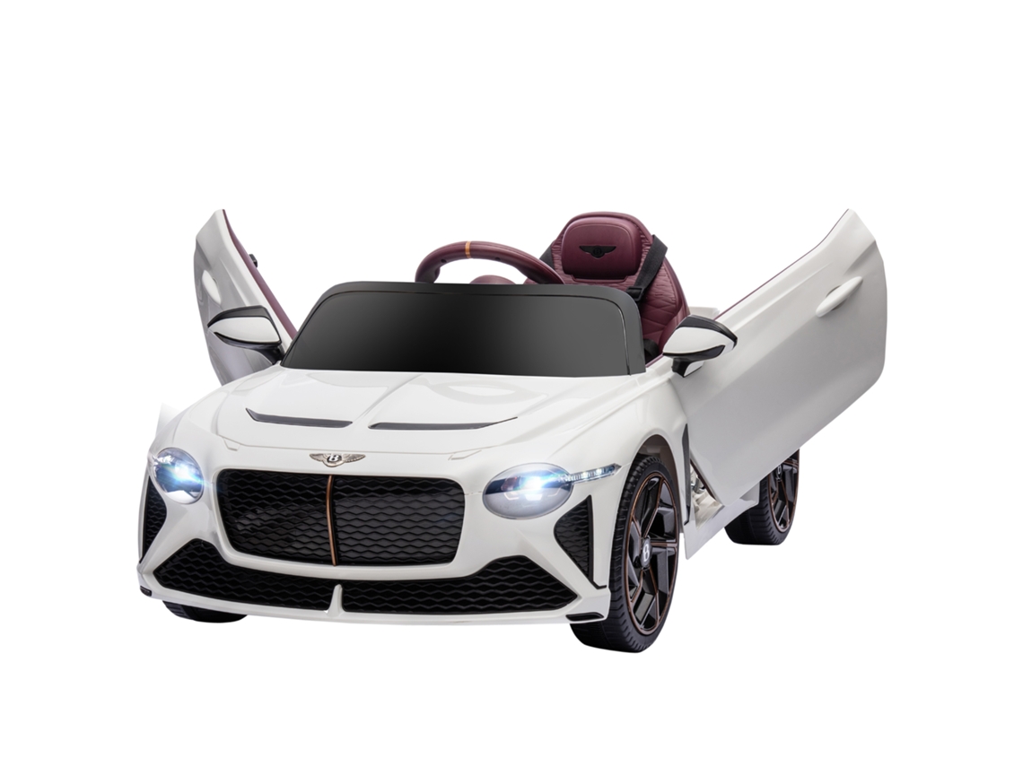 Carro Elétrico Infantil 2 Motores 12v 25w Bacalar Branco (controle Remoto 2.4g, 3 5km/h)
