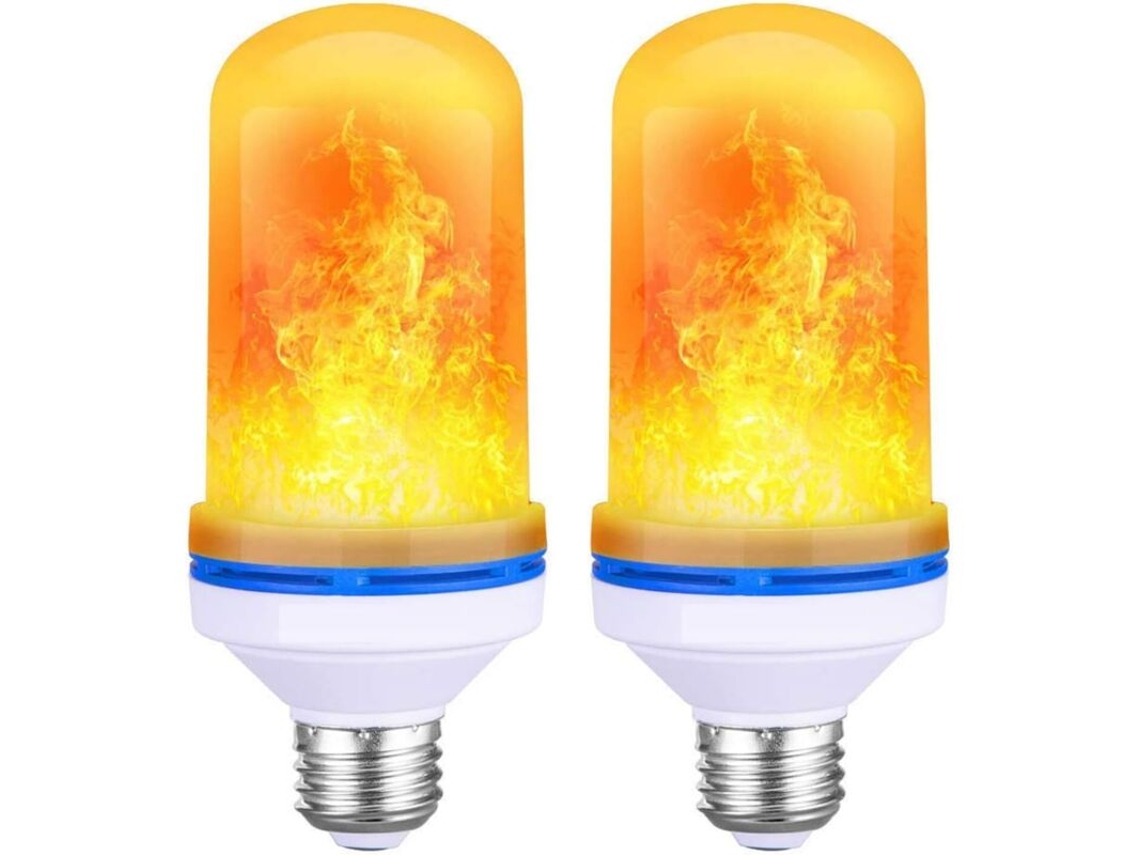 Lâmpada Led E27 9w Com Efeito Chama. 4 Cores De Iluminação. Sensor Gravidade Para Decoração Natal/bar/festas Em Ambientes Internos E Externos(amarela