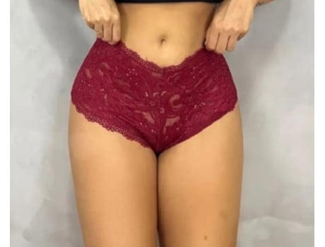 Cuecas de Mulher BERLLYNDA MODA ÍNTIMA Calcinha Tamanho Pérola Branco (M)