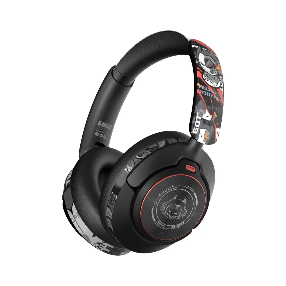 (preto) Fones De Ouvido Sem Fio Bluetooth 5.4 Com Cancelamento De Ruído Ativo Híbrido E Microfone.