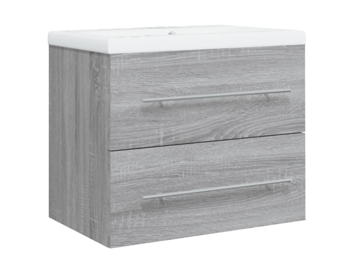 Sink Cabinet With Basin, Sink Cabinets With Basins Vidaxl Cinzeto Madeira Processada (60 X 38.5 X 48 Cm)