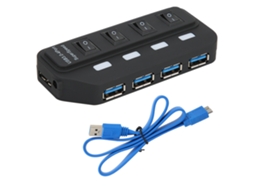Hub Usb3.0 De 4 Portas Divisor De Alta Velocidade Com Interruptores Independentes Hub Multifuncional