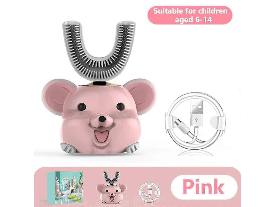 Escova De Dentes Elétrica Infantil Vip Smart 360 Graus Xaomi U, Automática, Ultrassônica, De Silicone, Com Estampa De Desenho Animado.