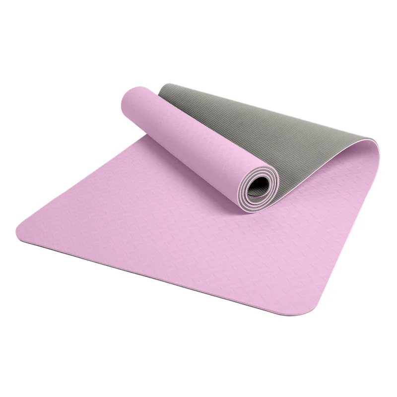 Tapete De Ioga Tpe Espesso, Bicolor, Antiderrapante, Para Esportes E Atividades Físicas, Sem Odor.