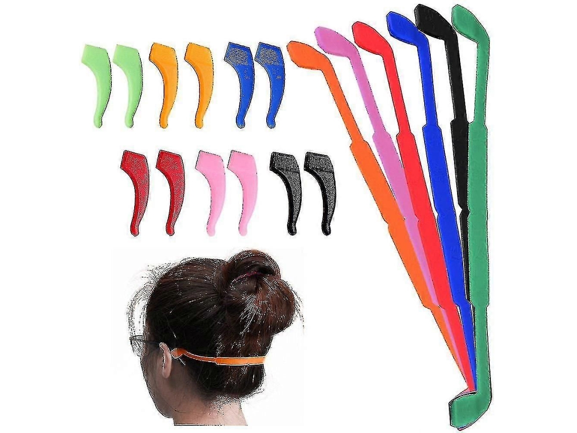 Correas de Gafas Silicone Antideslizantes Pacote 6 Pacotes com Pares Clipes para Orejas, Marcos e Sportivas Adultos C GOKOCO