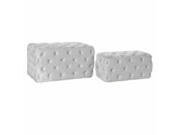 Banco DKD HOME DECOR (Cinzento - Poliéster - 53 x 88 x 48 cm)