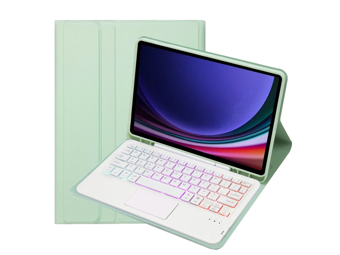 Lurelia Capa Com Teclado Bluetooth Para Samsung Tab S9 11 Com Teclado Retroiluminado Gradiente Com Touchpad
