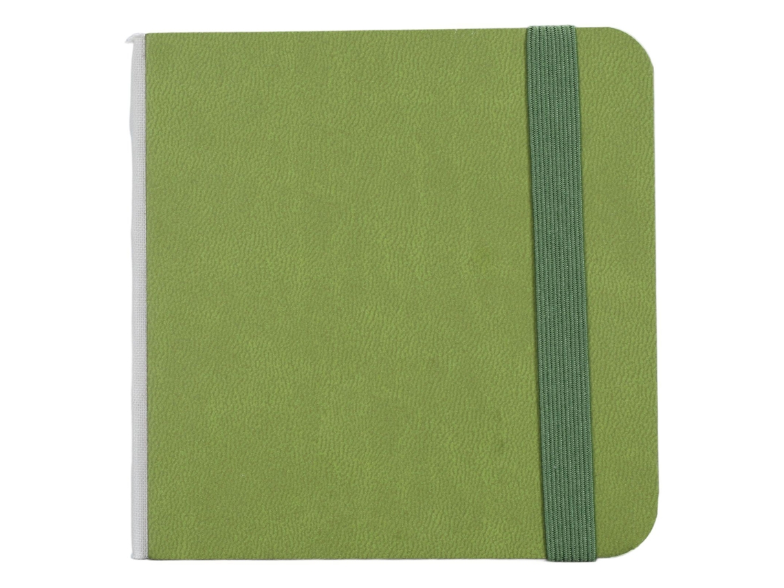 Caderno De Água Com 30 Folhas De Grão Fino Portátil Pocket Papel Para Pintura 10x10cm Verde