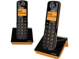 Telefone Fixo Duo ALCATEL S280 EWE Preto e Laranja (Outlet Caixa Aberta )