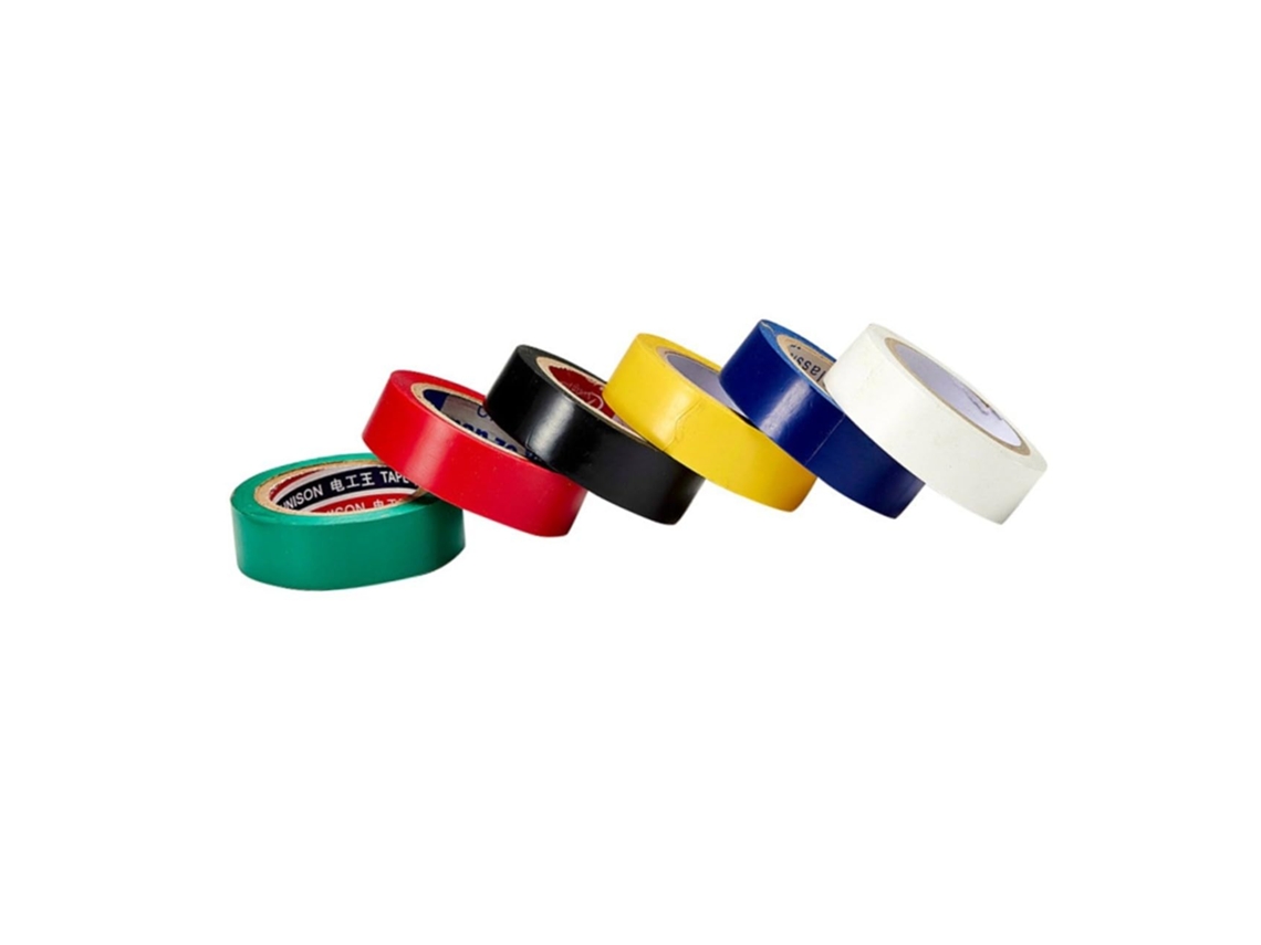 Valiclud 6 Peças De Fita Isolante Elétrica Em Pvc, Unidades De Fita Isolante Coloridas Para Uso Doméstico, Industrial E