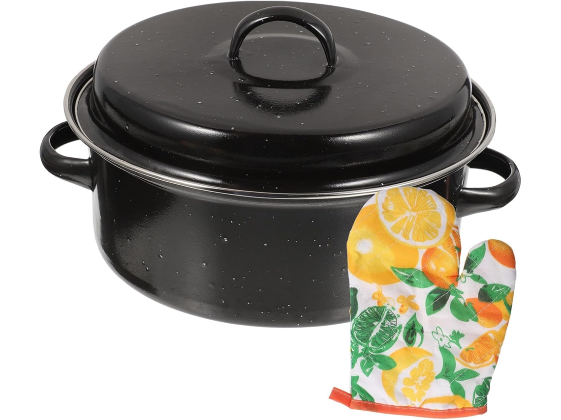 Assadeira Giratória Esmaltada Prática Para Cozinha.