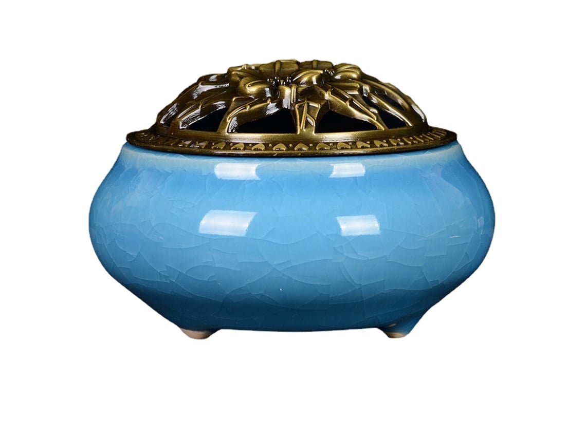 Queimador de Incenso Cerâmico Azul Celeste LAXISCREED