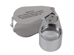 2026rebe lupa de Joyero 40x com Luz Led e Uv, Dobrável em Metal para Diamantes, Moedas e Selos
