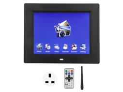 quadro de Fotos Digital 8 Polegadas 800x600 Hd com Controle Remoto e Multifuncional Uk Plug