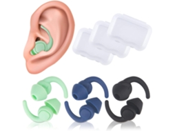 3 Pares De Protetores Auriculares Para Natação, Protetores Auriculares Reutilizáveis De Silicone Macio Com Redução De Ruído Para Dormir