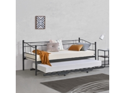 Cama [EN.CASA] (Metal - Preto - 90x200 cm)