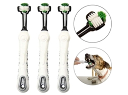 Cepillo Dental Para Perros De 3 Cabezas, Mango Ergonómico, Cuidado Bucal Para Mascotas, 2025 Nuevo