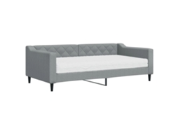 Sofá-cama Com Colchão Vidaxl Cinzeto Tecido