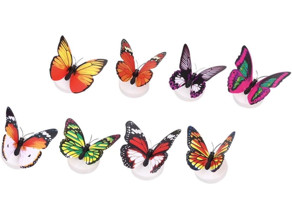 Conjunto De 8 Peças Luzes Noturnas Gatuida, Adesivos Parede,