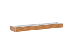 Conjunto 1 Cama De Jardim Vidaxl Castanho Aço (485 X 100 X 36 Cm)