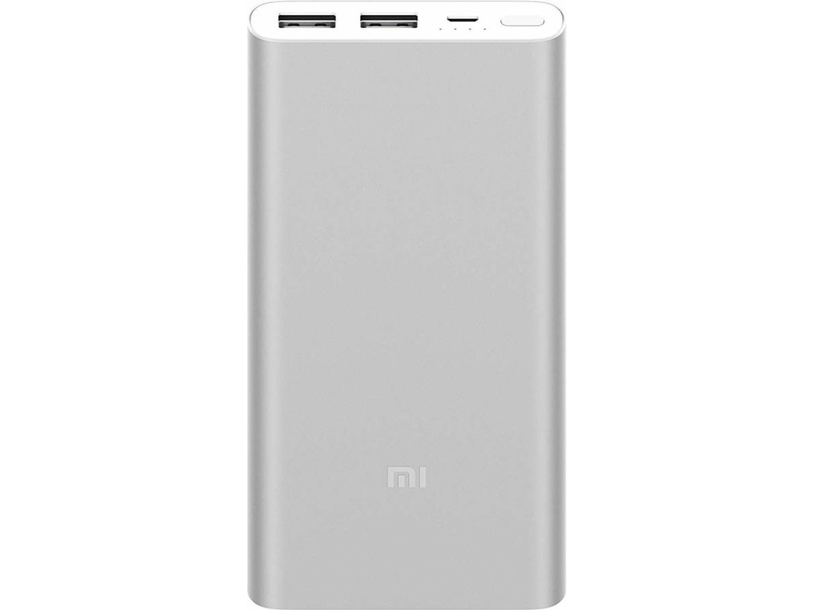 Powerbank XIAOMI MI 2S (10000mAh - 2 USB - MicroUSB - Prateado)