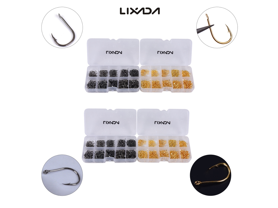 Anzóis De Pesca Lixada 600pcs Com Caixa 3