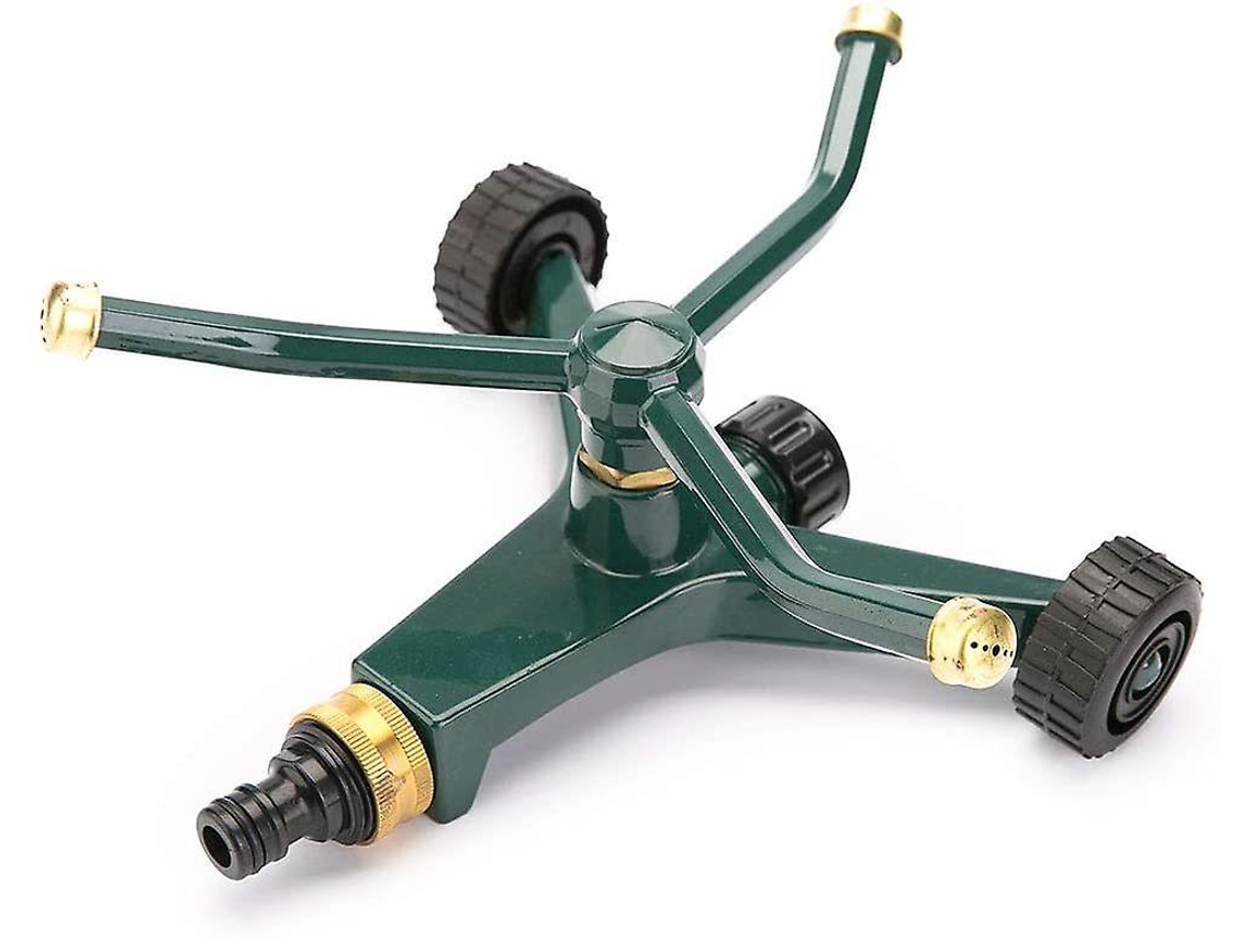 Rociador de Jardim Giratório de Cobre, 360°, con Ruedas, Automático, para Jardim y Césped S/MARCA