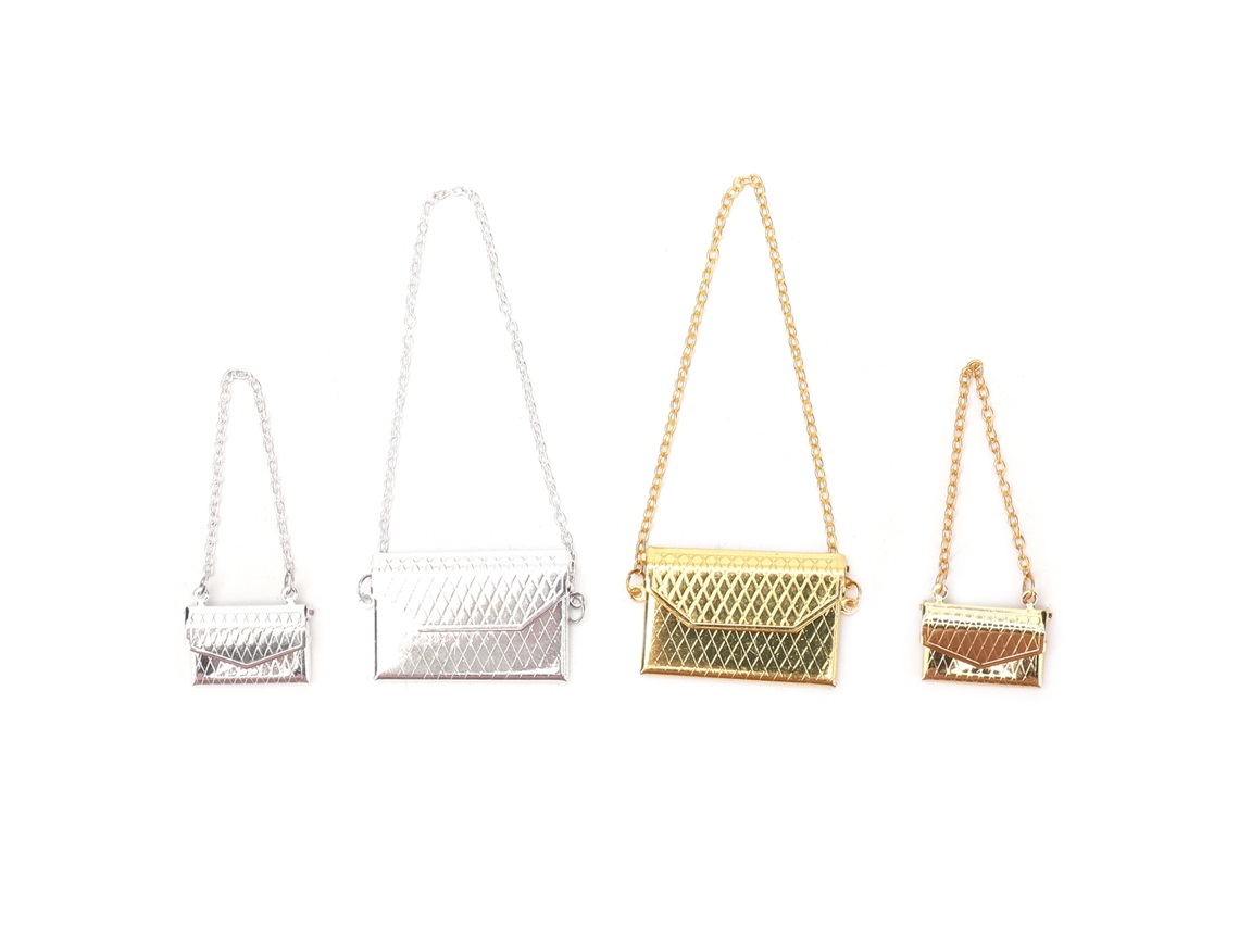 Mali bolsa de Metal Miniatura para Boneca Bjd, Acessório de Casa de Bonecas com Pintura À Mão