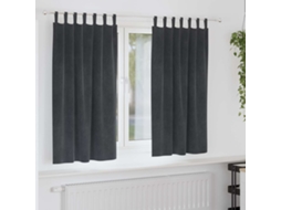 Vidaxl Cortinas Opacas 2 Unid. Cinzento-claro 140 X 175 Cm Veludo