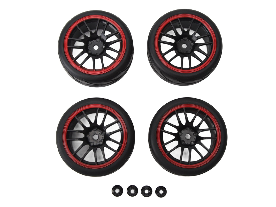 Mali 4 Pneus para Carro Rc 1/10 Borracha Plástico Amortecimento Forte Resistência Ao Desgaste Off Road On Road