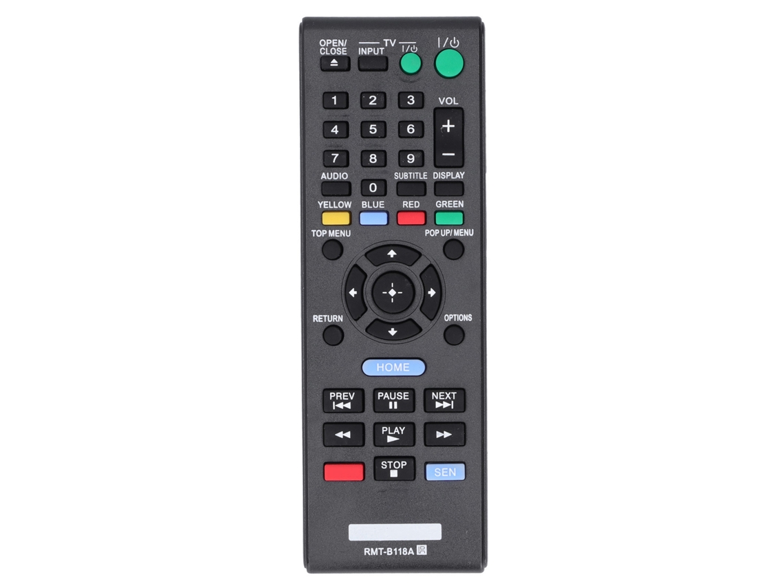 Controle Remoto Preto Para Reprodutor Sony Blue Ray Dvd Bdp Bx18 Bdp S185 Bdpbx3100 Bdp Bx39 Rmt-b118a