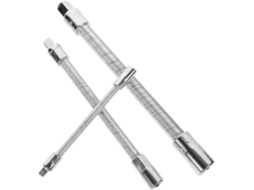Conjunto de 3 Extensões Flexíveis de Aço Liga para Chave Soquete S/MARCA