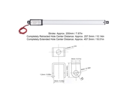 Atuador Linear Elétrico 200mm 24v 150n Ipx4