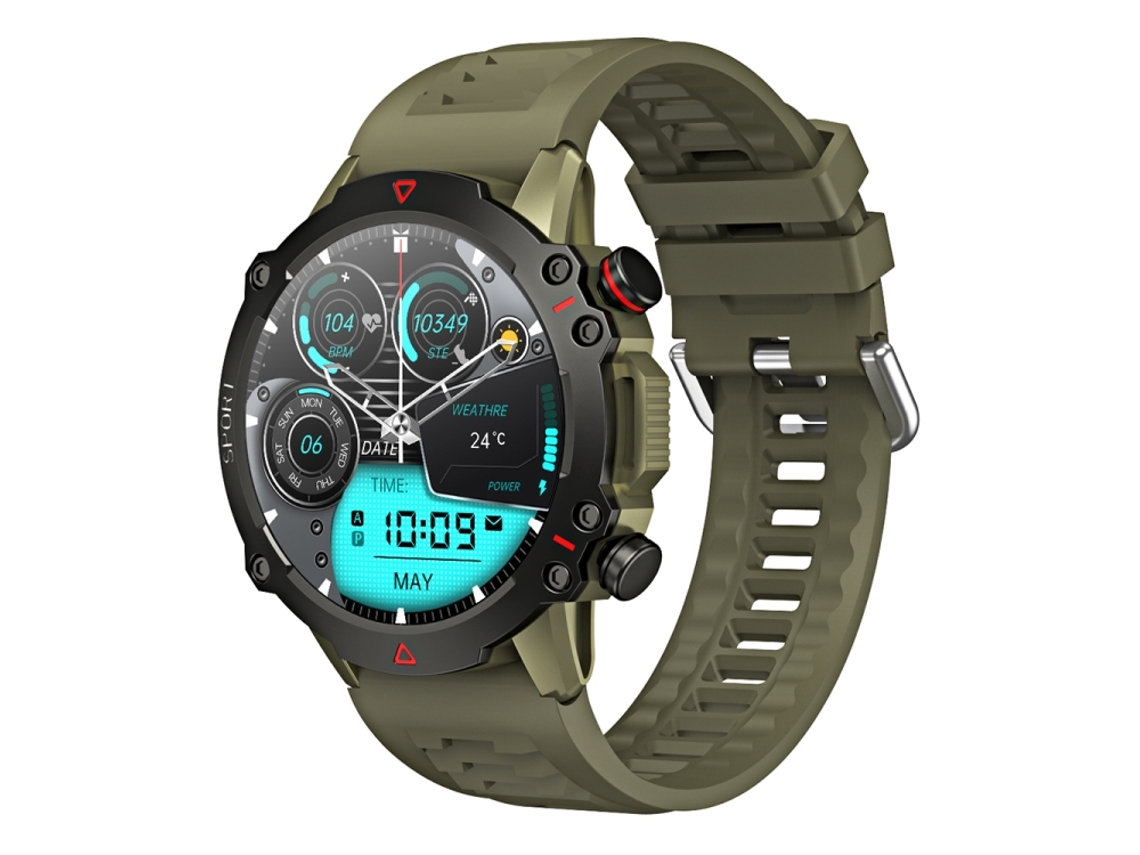 (verde) Relógio Smart Esportivo De 1,53 Polegadas Com Bluetooth 5.2 E Proteção Ip67 Contra Água