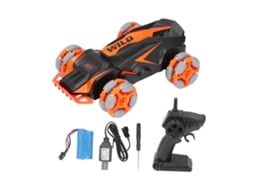 Ats coche Rc 1:24 2.4g Carga Usb Inalámbrico Camión de Control Remoto Naranja Con Controlador Cable para Niño Adulto Regalo Juguete