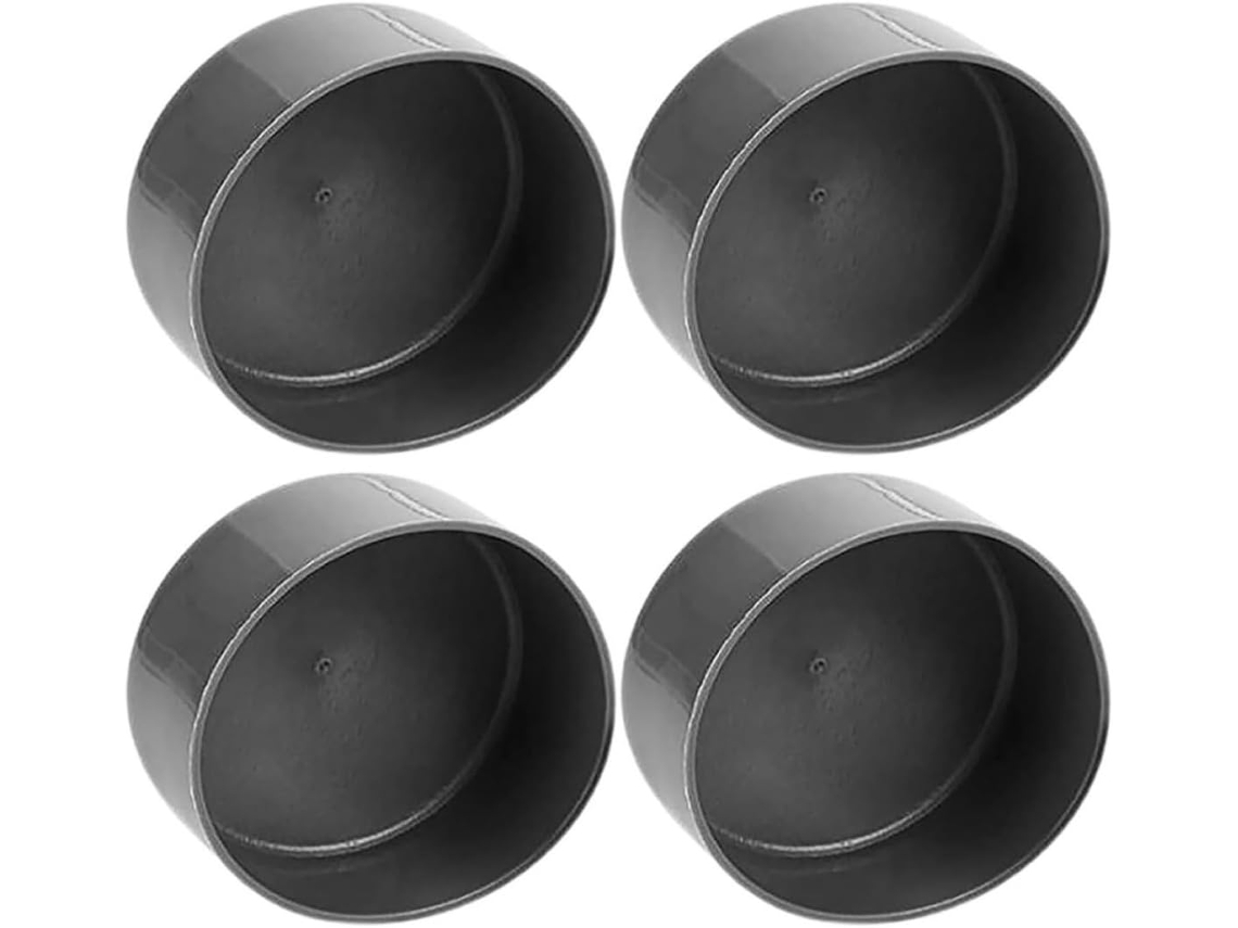 Conjunto De 4 Calotas De Borracha Pretas Para Rolamentos De Reboque, 1,98 Polegadas (50,3 Mm)