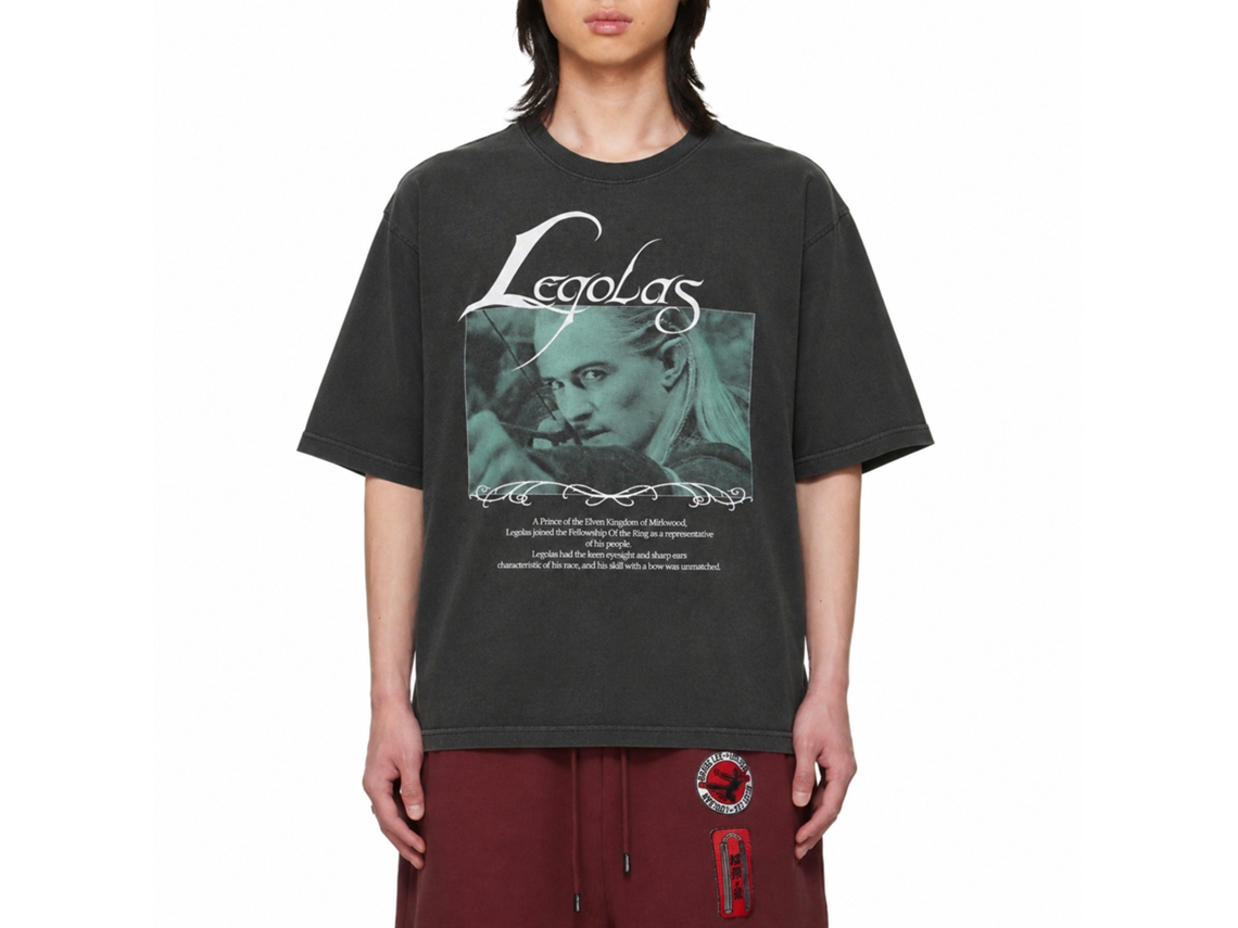 Rockinstone Lord Of The Rings Legolas Prince Of Mirkwood Black T-shirt Size:s