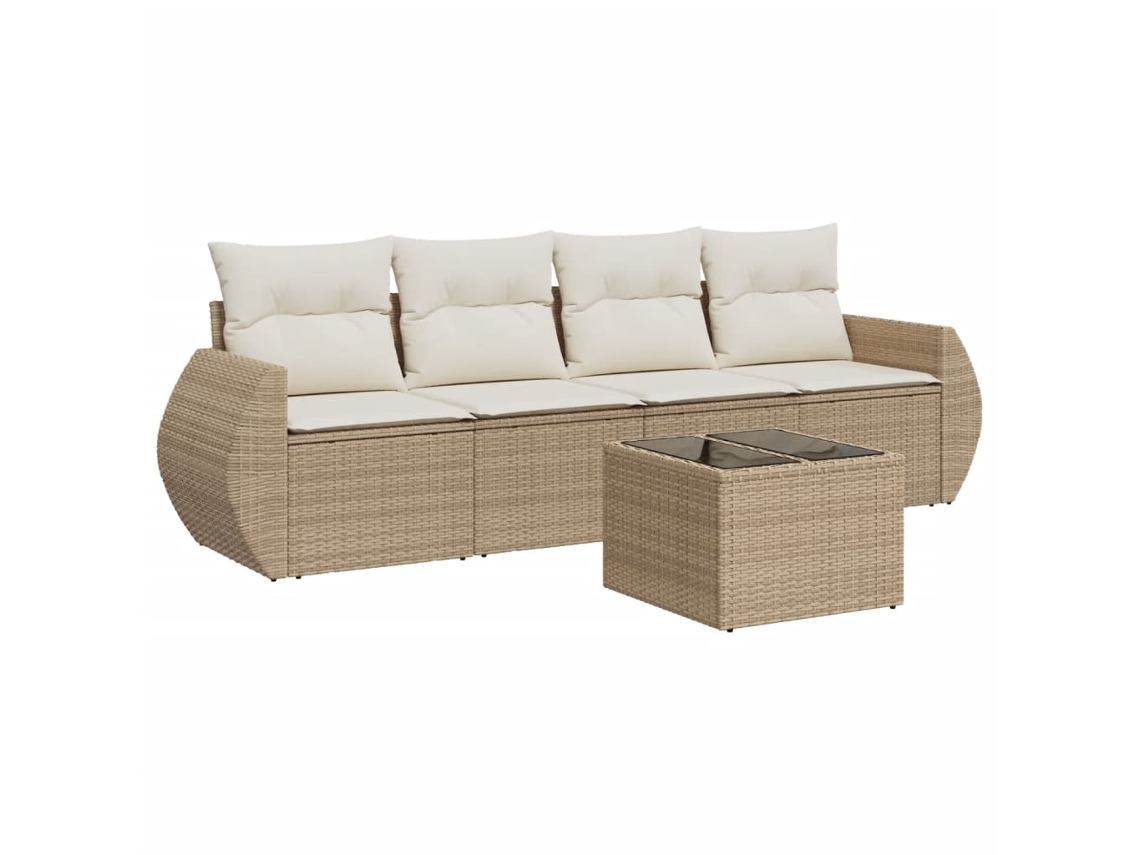 Garden Sofa Set, Garden Sofa Sets Vidaxl Bege Rattan / Vime (n/a)
