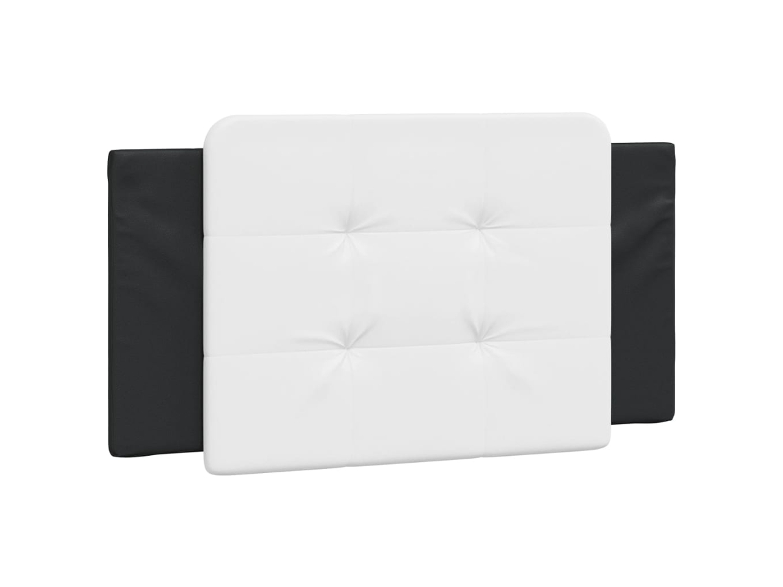 Almofada de Cabeceira Zadar, Preta e Branca, 100 Cm, Couro Sintético MAISON EXCLUSIVE