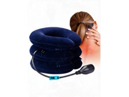 Almofada Ergonómica Em Ferradura Para Tração Cervical Com Bomba Digitallab Azul
