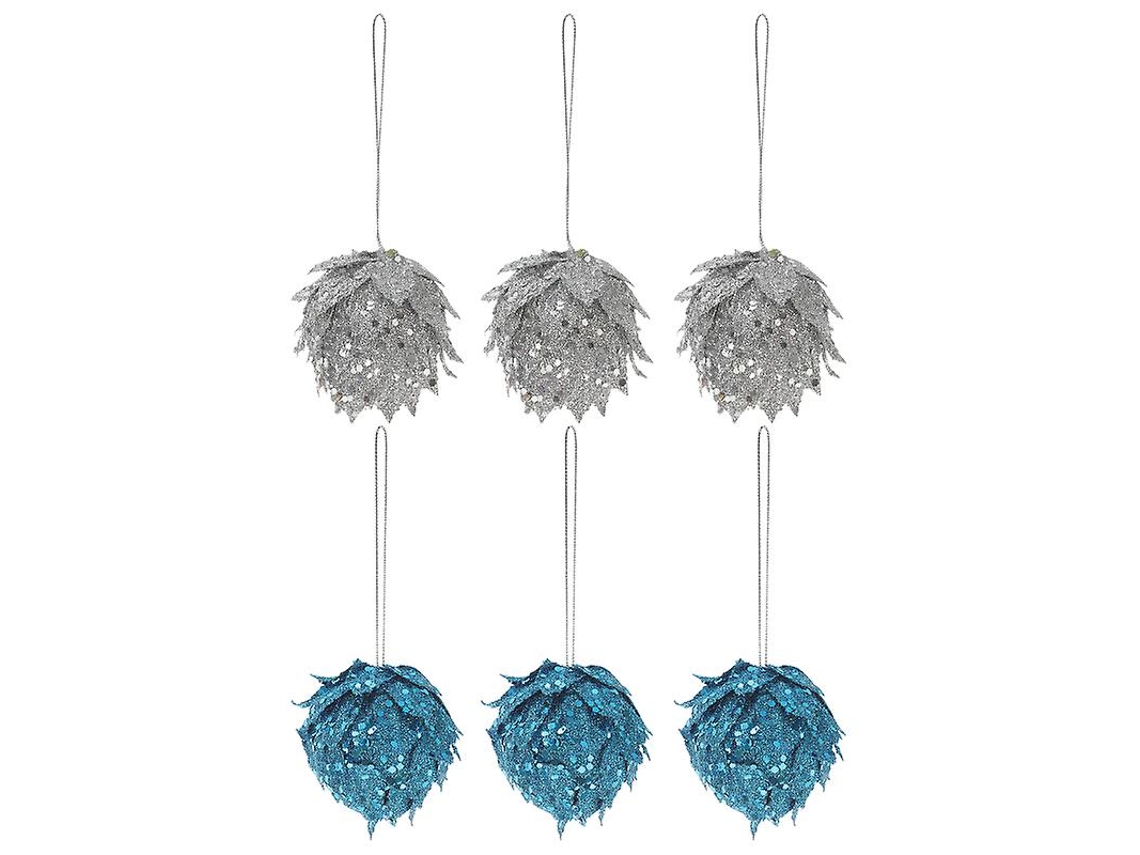 6 Peças de Decorações de Flores de Natal ALLINLESS