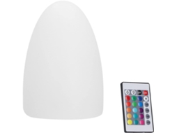 Luminária de mesa LED RGBW em formato oval com controle remoto, ideal para decoração de casa, bar, karaokê e mesas.