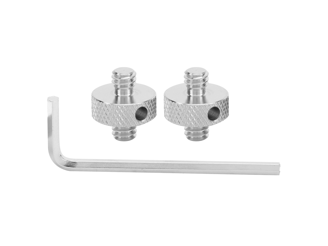 2 unidades de adaptador de parafuso roscado macho de 1/4" para câmera, parafuso de montagem de dupla face LAXISCREED