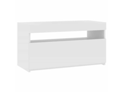 Móvel para TV com luzes LED 75x35x40 cm Branco MAISON EXCLUSIVE