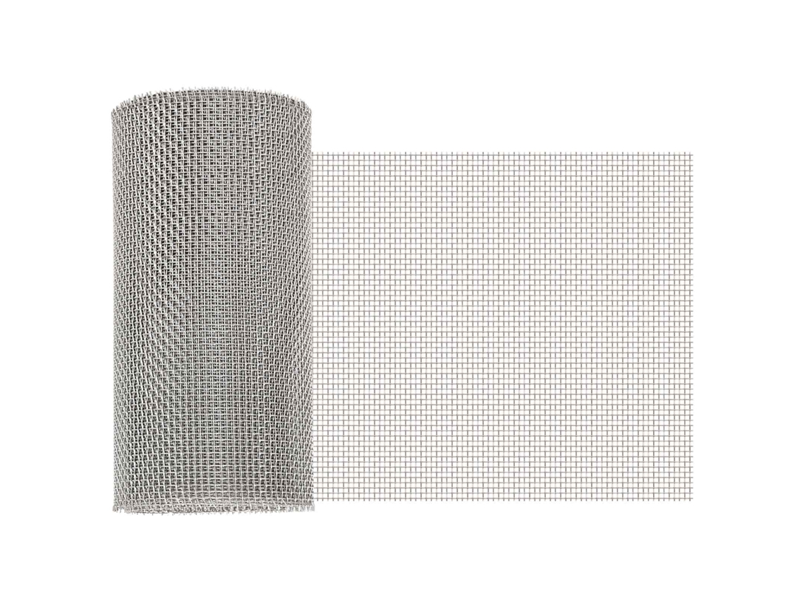 Vidaxl Tela De Malha 20 X 200 Cm 8 Mesh Aço Inoxidável 201 Prateado