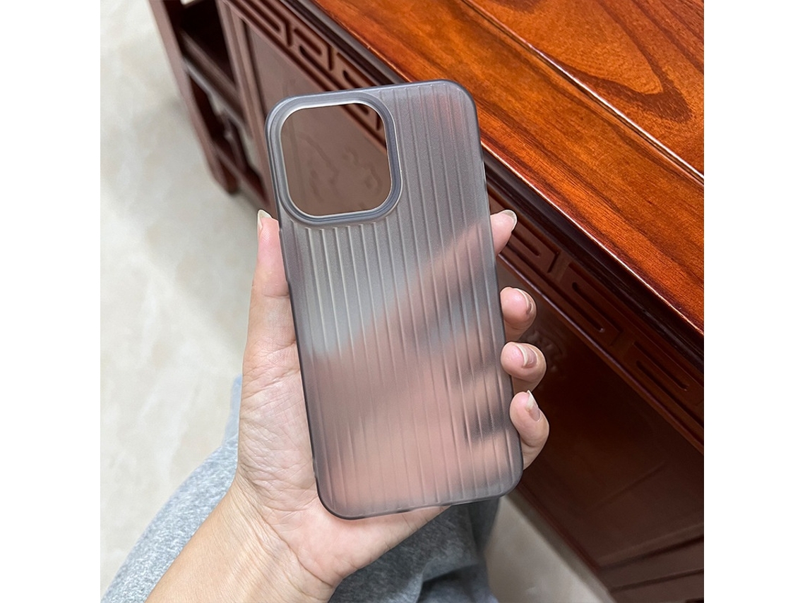 Capa Para Iphone 17 Air, 2 Unidades, Cor Cinza Fosco Ondulada, Toque De Pele, Semitransparente, Fosca, Cobertura Total, Resistente A Quedas, Macia.