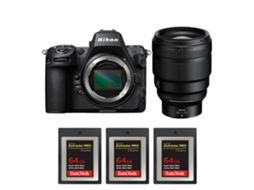 Z8 + Z 85mm F/1.2 S + 3 Sandisk 64gb Extreme Pro Cfexpress Type B Máquina Fotográfica Híbrida Full frame + Ebook Pricedirect NIKON