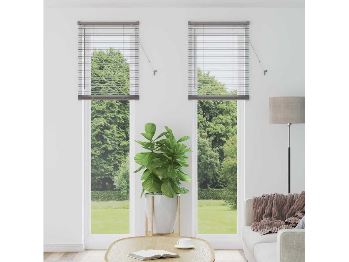 Vidaxl Persianas Venecianas Manual Prateado 220 X 55 Cm Alumínio